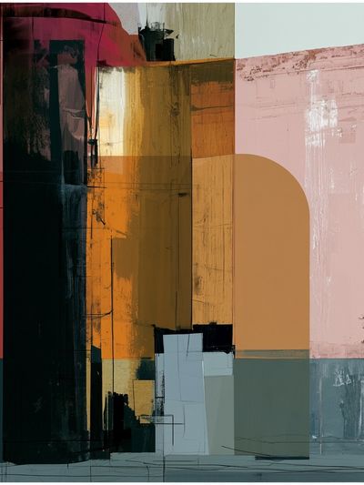 Color Block Abstract Poster.