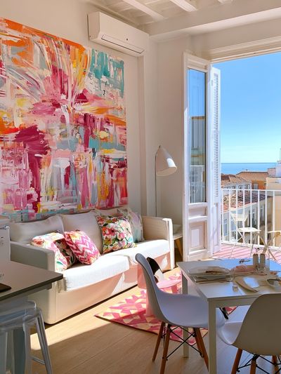 Pink Abstract Interior Poster.
