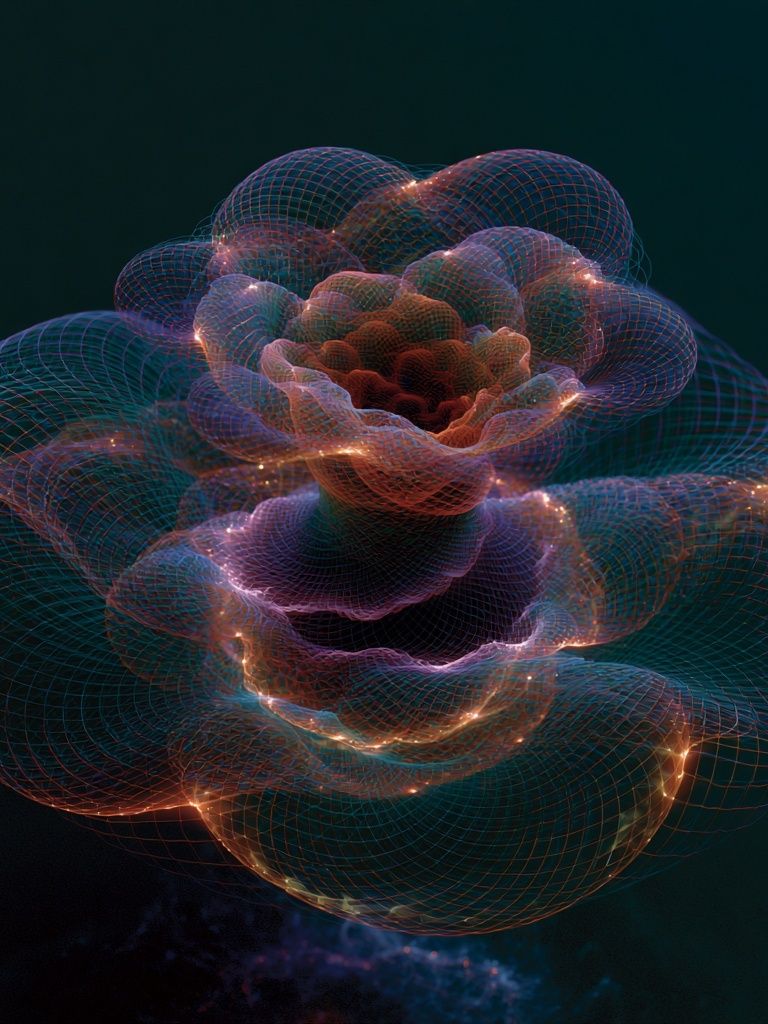 Neon Bloom Abstract Poster. poster — abstract art