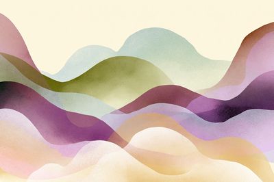 Pastel Abstract Landscape Poster.