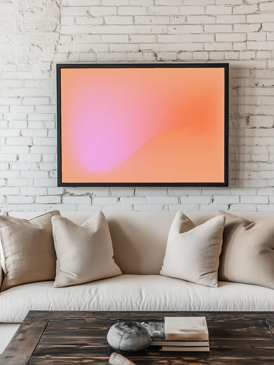 Blur gradient abstract pink orange. — room view 1