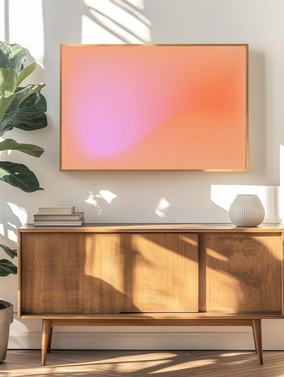 Blur gradient abstract pink orange. — room view 3