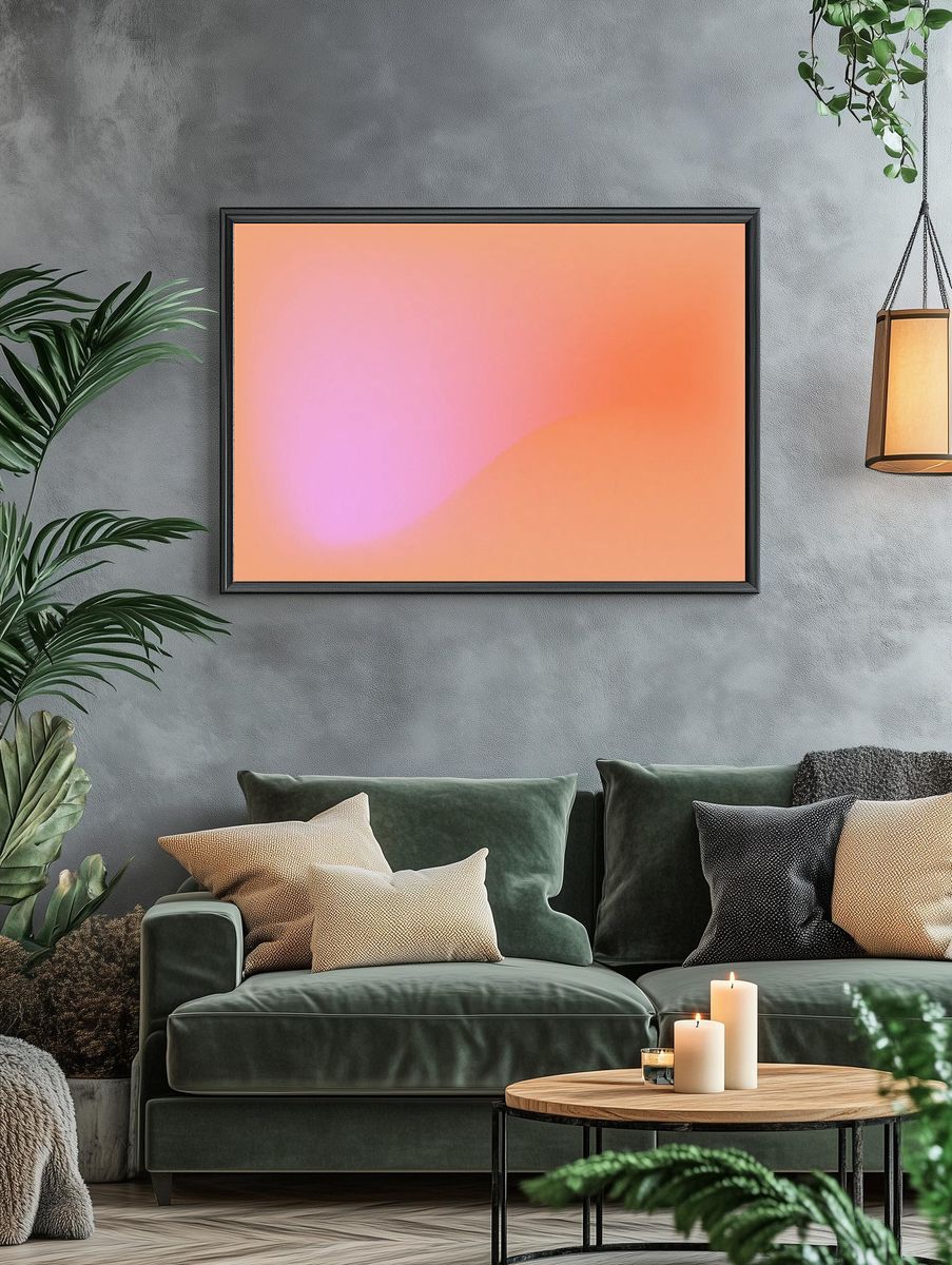 Blur gradient abstract pink orange. — room view 4