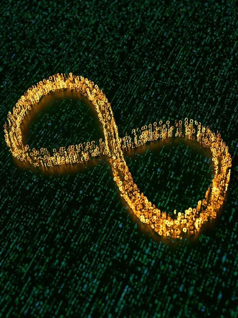 Golden Infinity Abstract Poster. poster detail