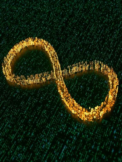 Golden Infinity Abstract Poster.