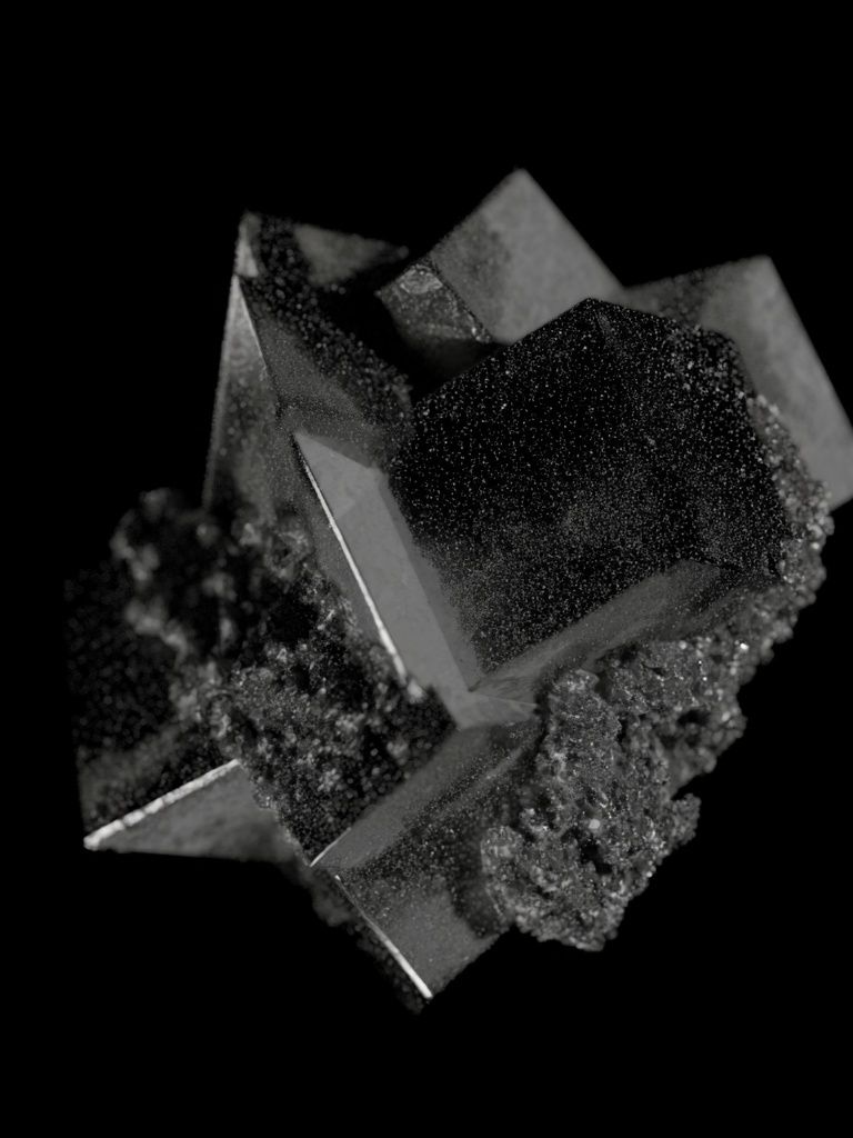 Monochrome Crystal Abstract Poster. poster detail