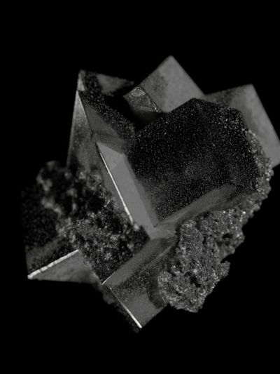 Monochrome Crystal Abstract Poster. poster