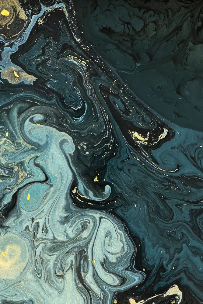 Abstract liquid texture gold glitter. poster detail