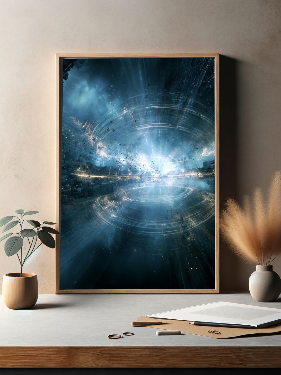 Cosmic Portal Abstract Print. — room view 2