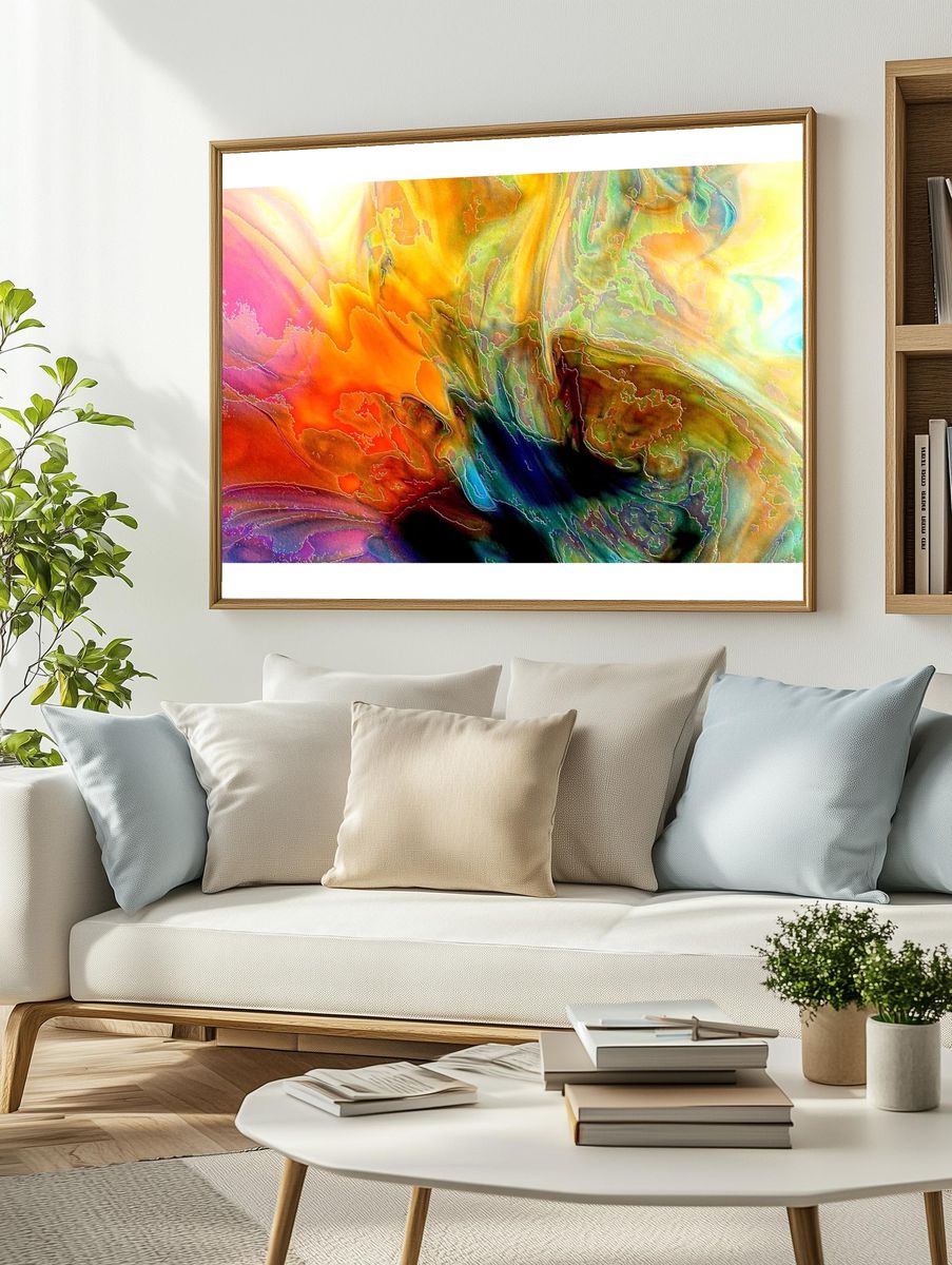 Free abstract watercolor background image. — room view 2