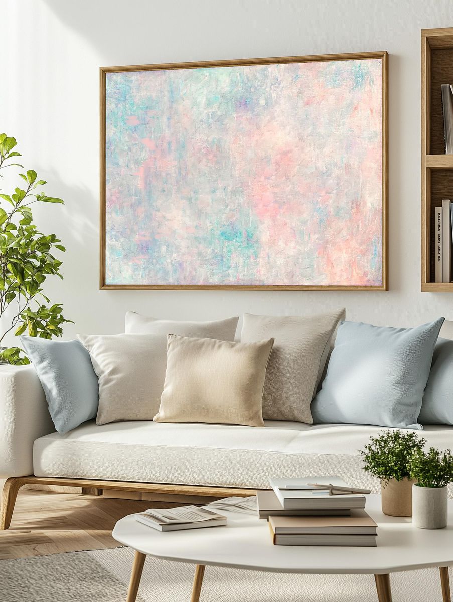 Pastel grungy concrete wall background. — room view 2