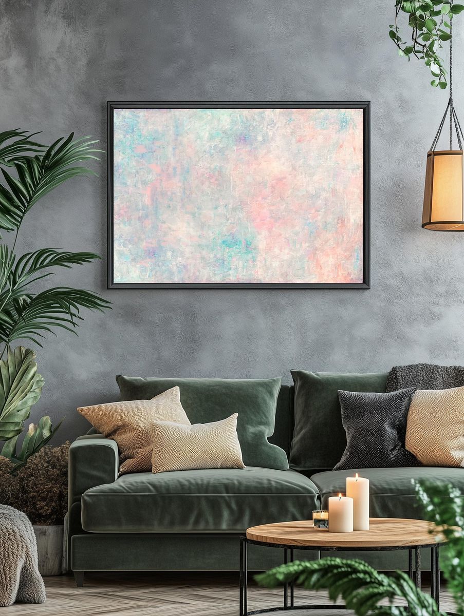 Pastel grungy concrete wall background. — room view 4