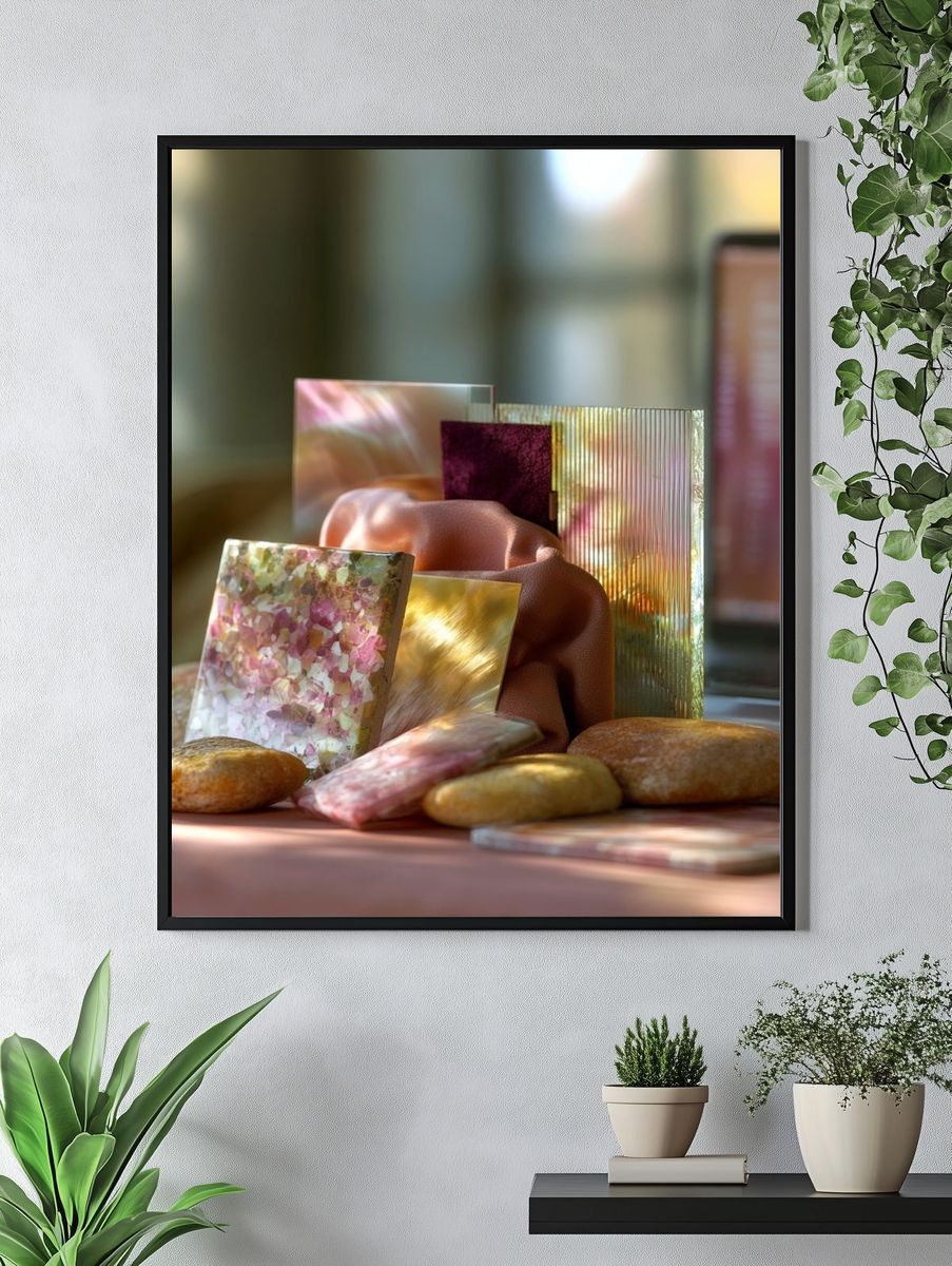 Pastel Still Life Abstract Print. — room view 4