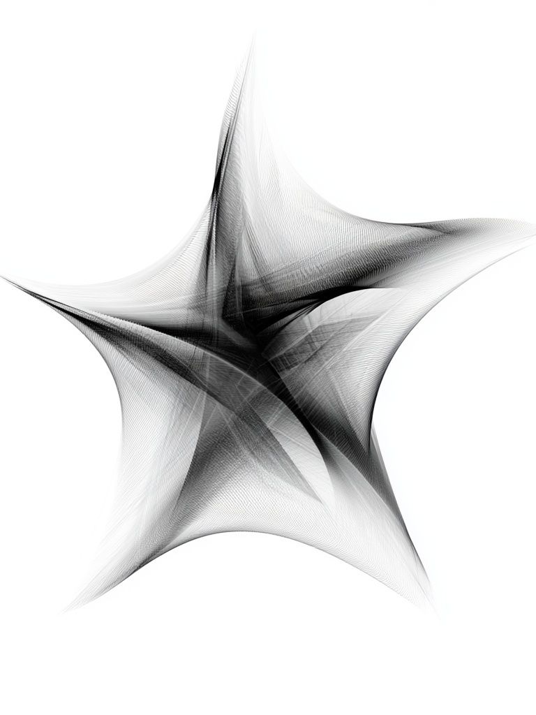 Monochrome Starburst Abstract Poster. poster detail