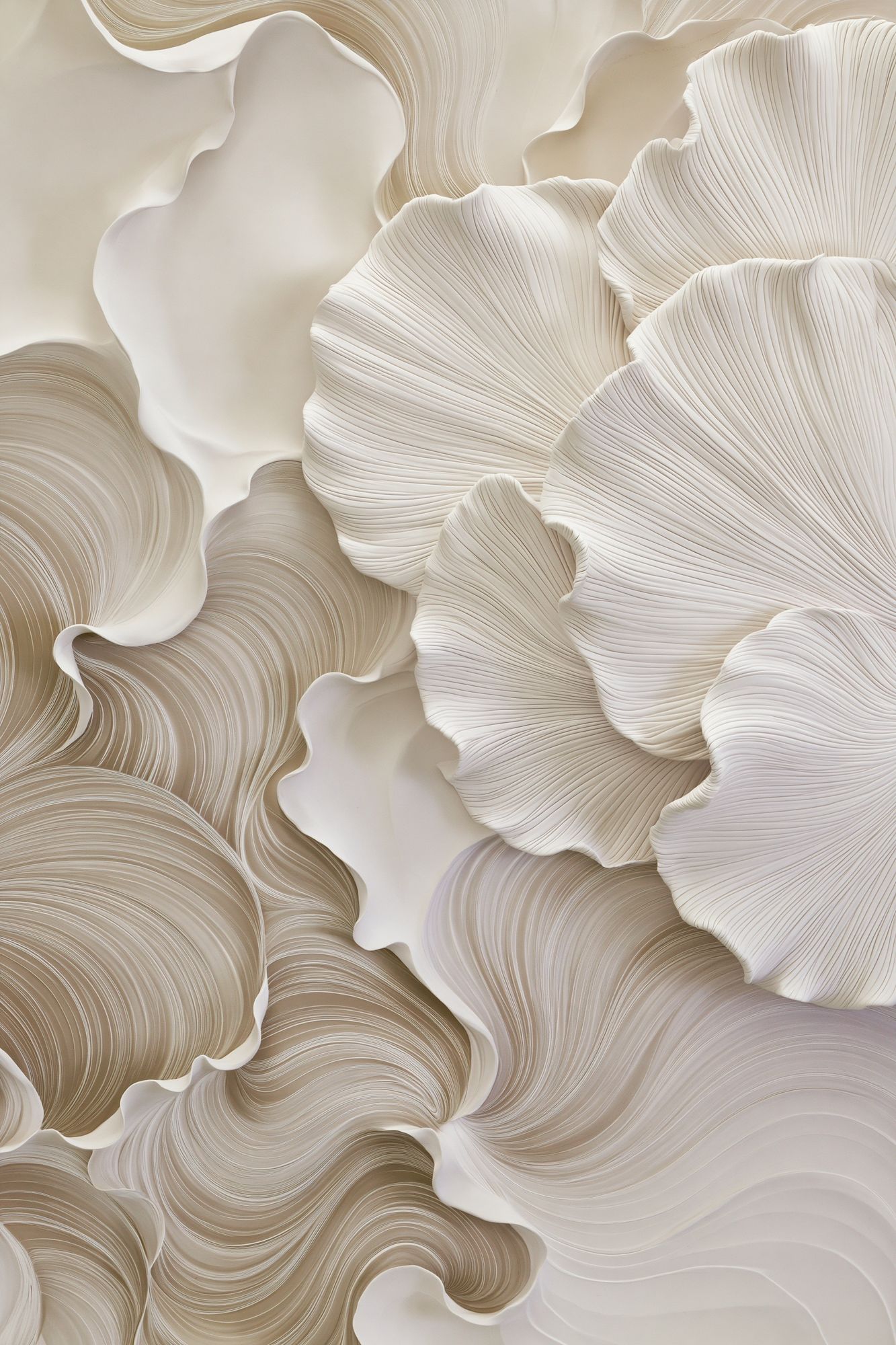 Ivory Flow Abstract Poster. poster detail