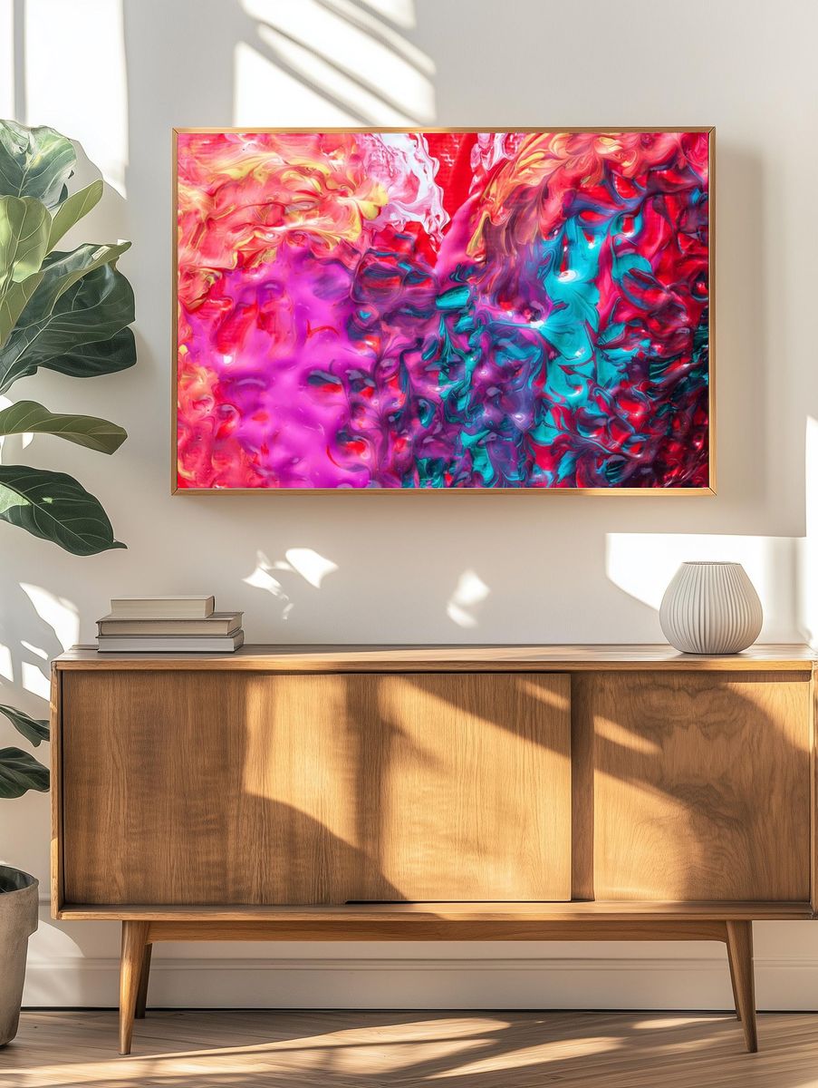 Abstract liquid paint, free public. — room view 3