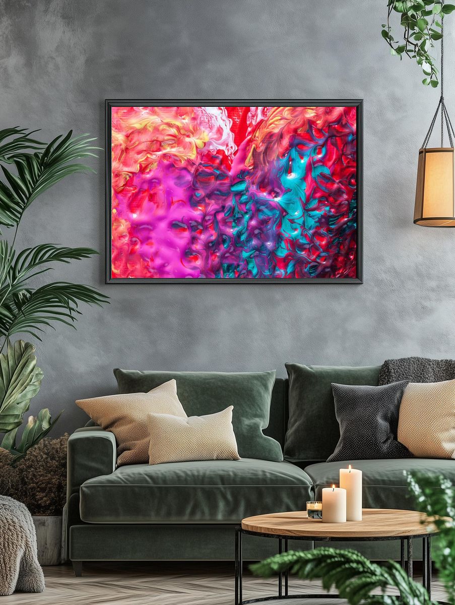 Abstract liquid paint, free public. — room view 4