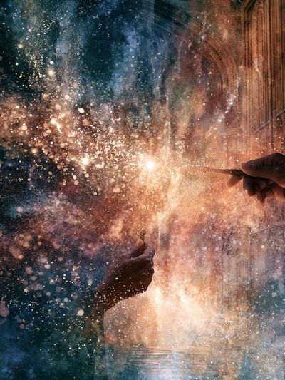 Cosmic Spark Abstract Print.