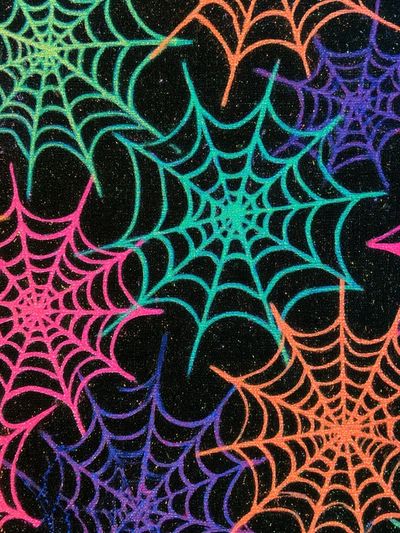 Neon Spiderweb Abstract Poster. poster