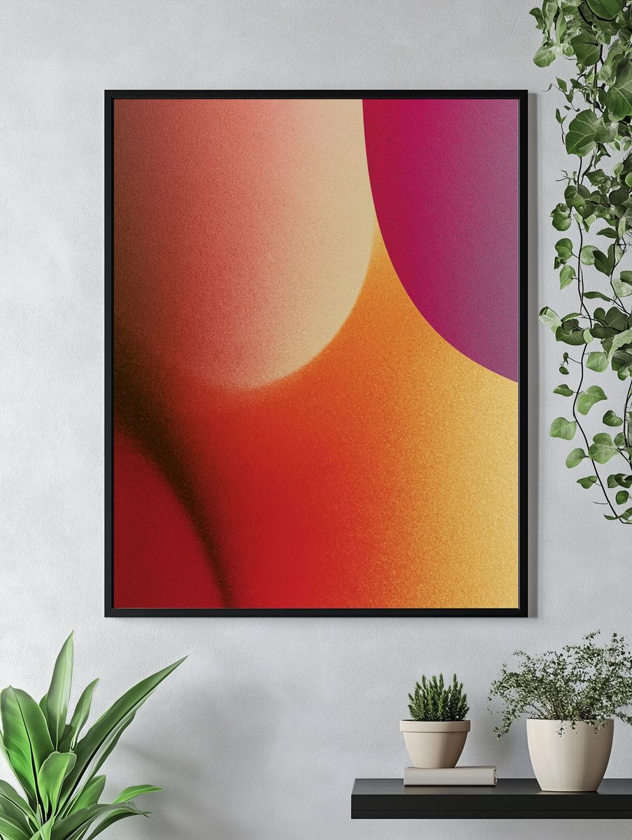 Sunset Arc Abstract Poster. — room view 4