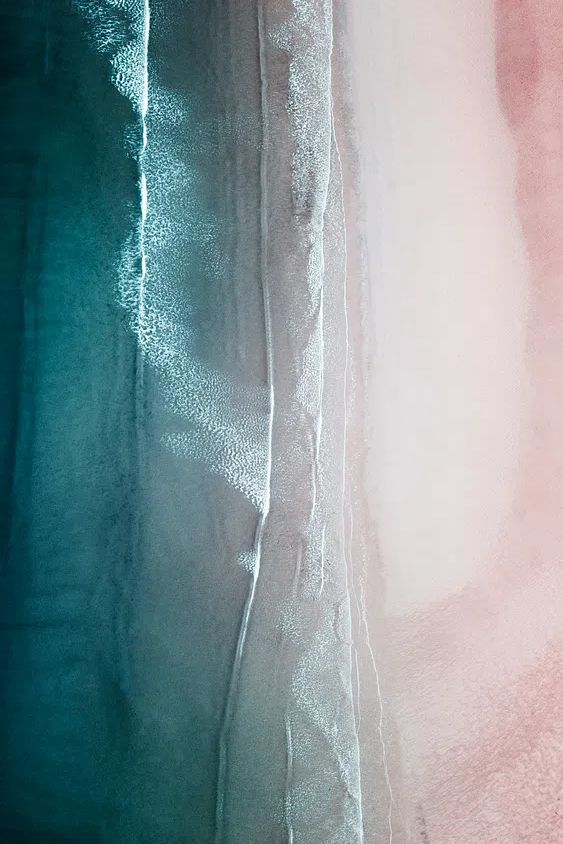 Drone shot coast Scotland mobile. poster — abstract art