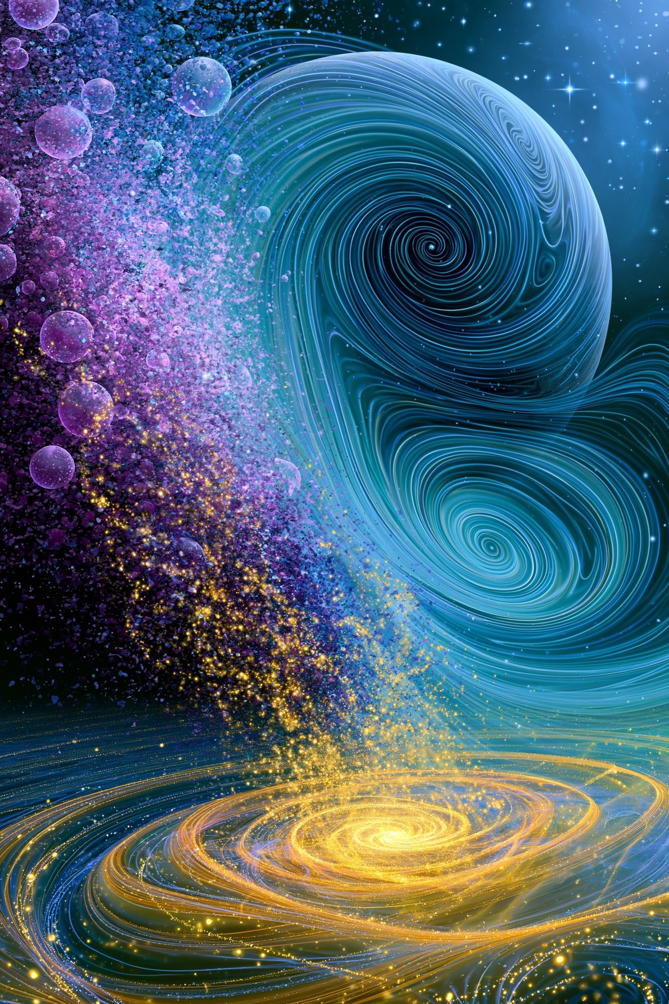 Cosmic Spiral Galaxy Abstract Print. poster detail