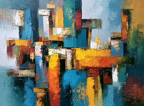 Colorful Geometric Abstract Poster. poster — abstract art