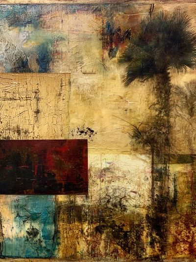 Tropical Collage Abstract Print. poster