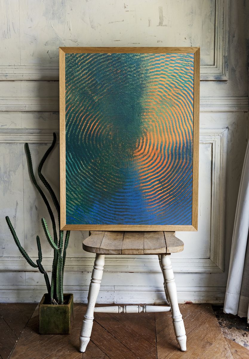 Abstract Ripple Texture Poster. — room view 1