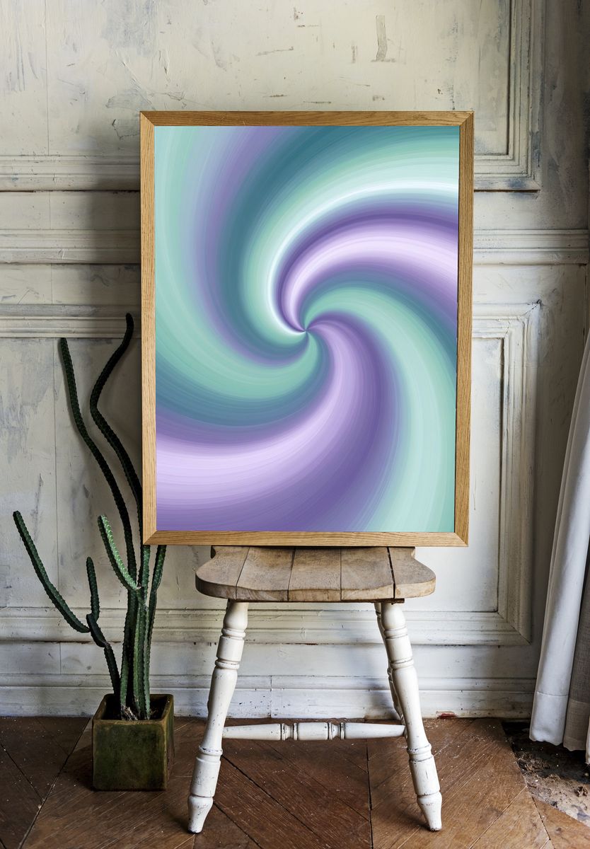 Pastel Spiral Abstract Poster. room preview