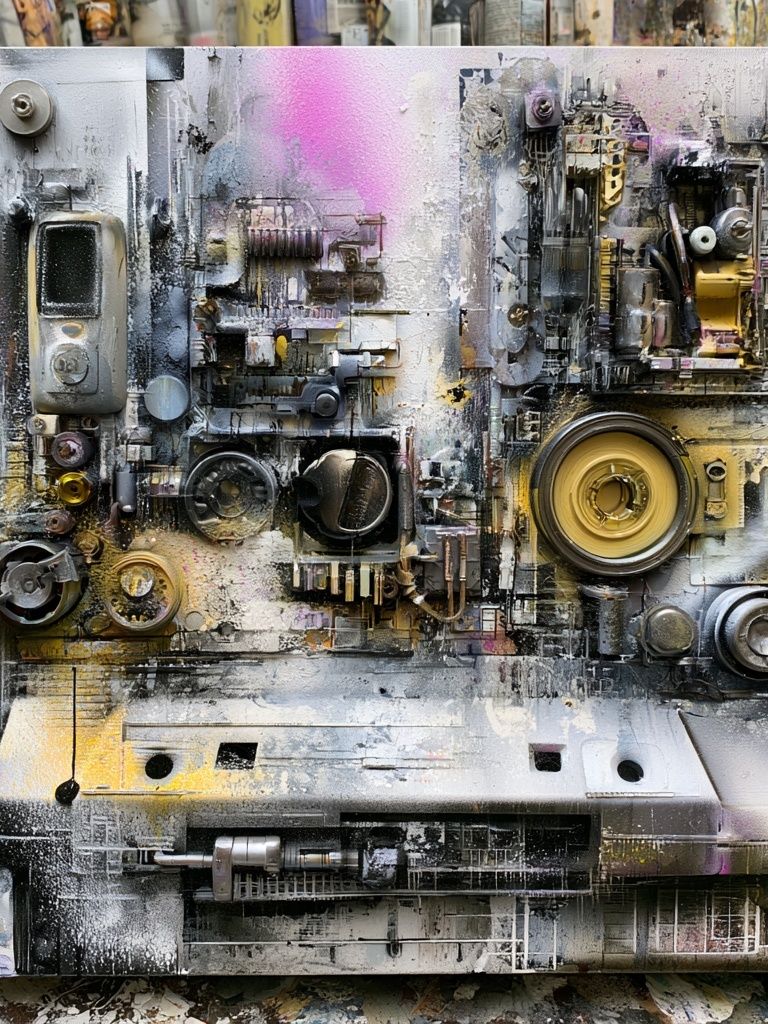Industrial Abstract Texture Poster. poster detail
