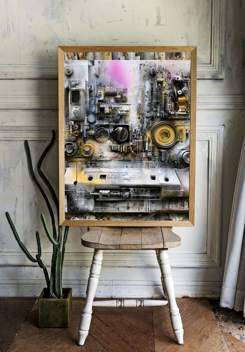 Industrial Abstract Texture Poster. room preview