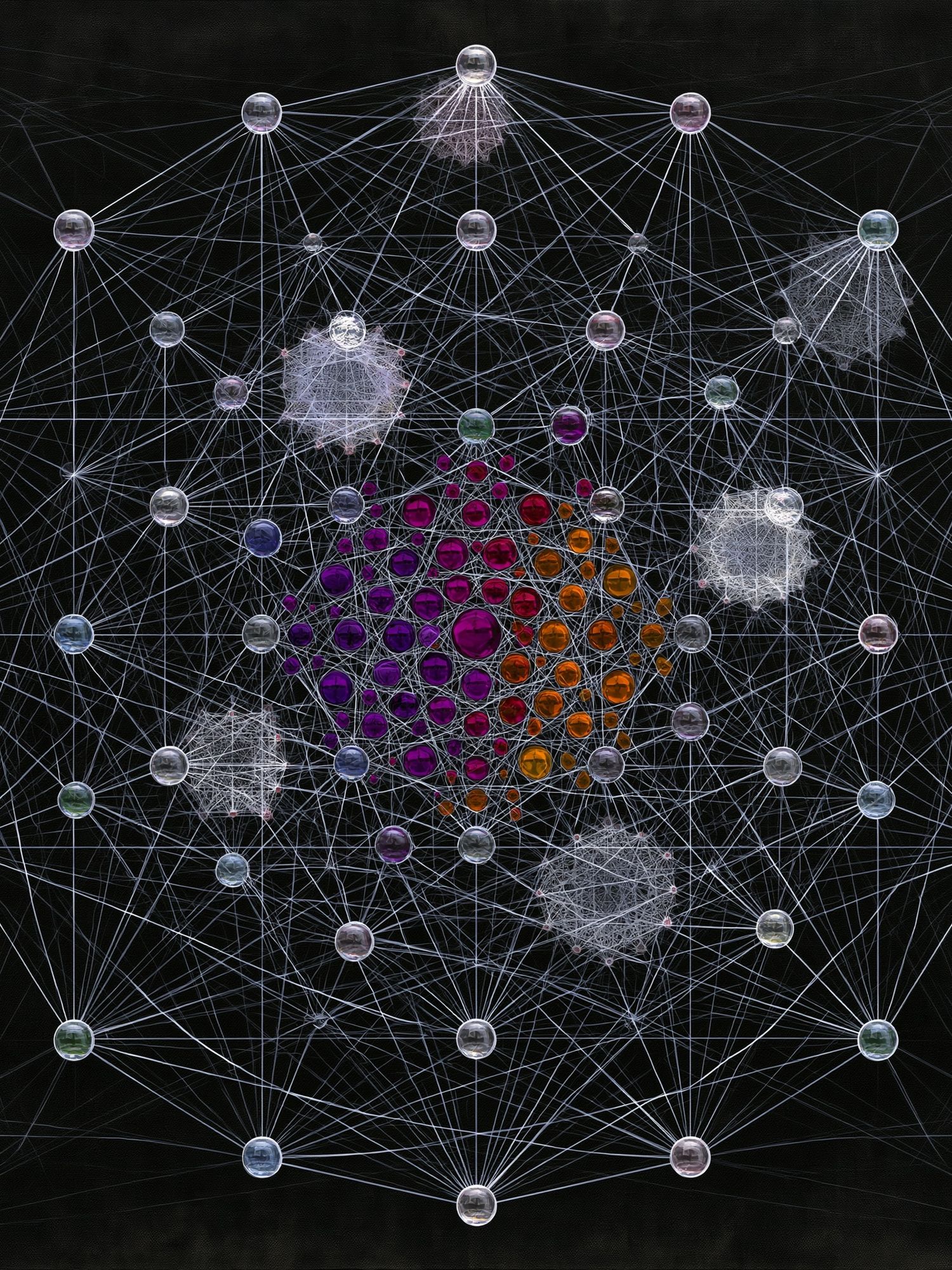 Cosmic Network Abstract Poster. poster — abstract art