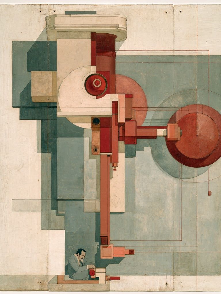Geometric Surrealist Composition Poster. poster detail