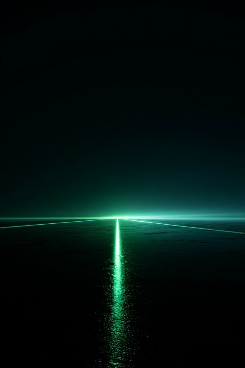 Neon Horizon Abstract Poster. poster — abstract art