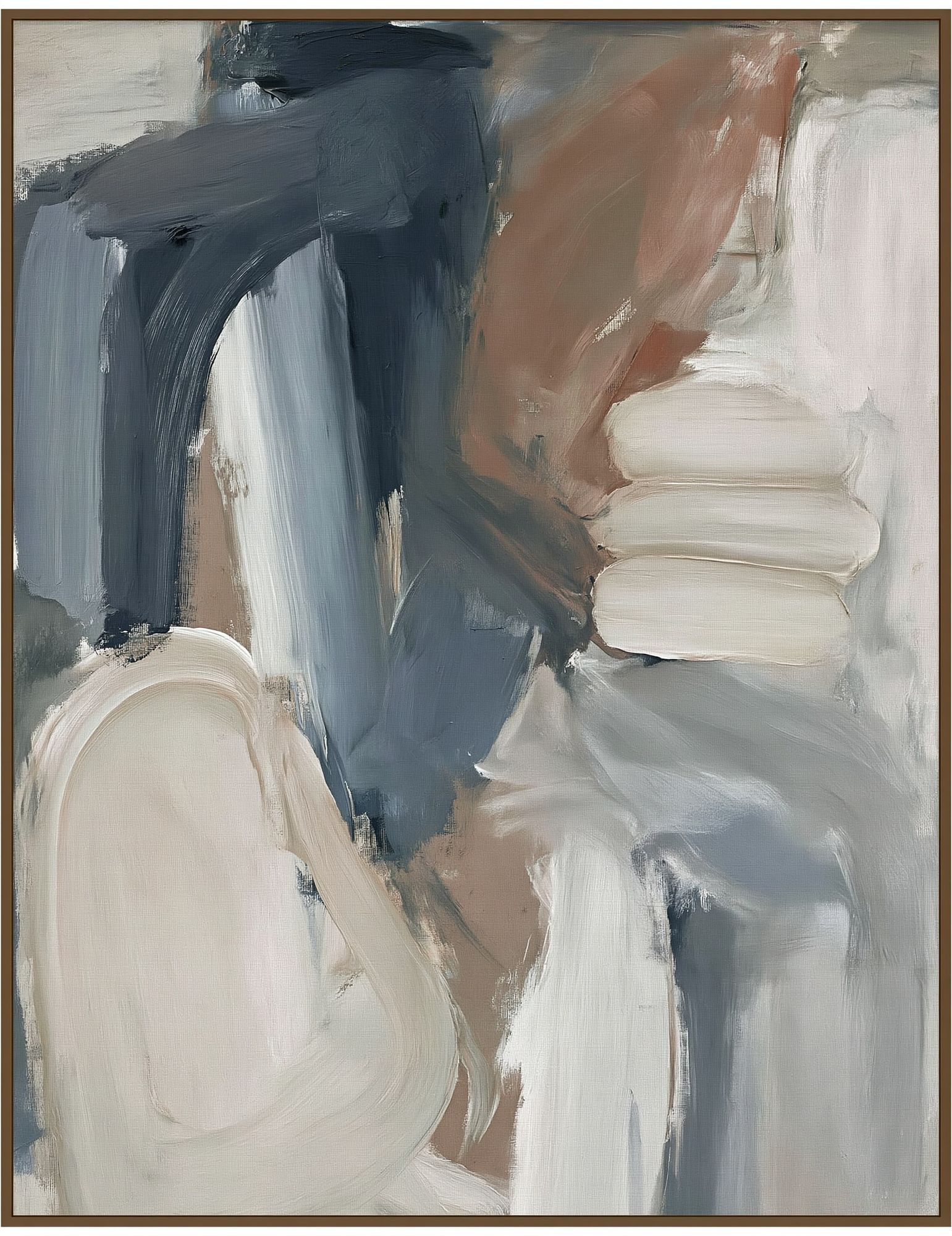 Neutral Brushstroke Abstract Poster. poster — abstract art