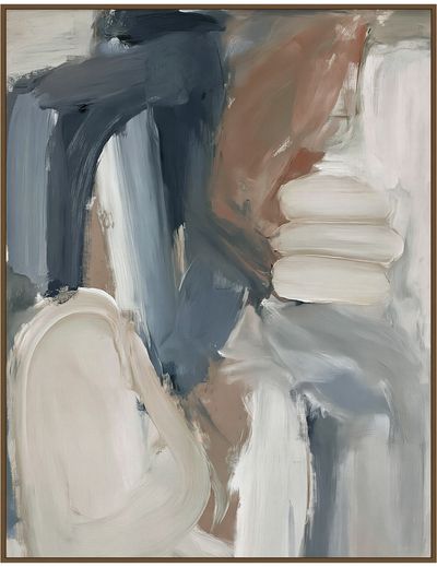 Neutral Brushstroke Abstract Poster.