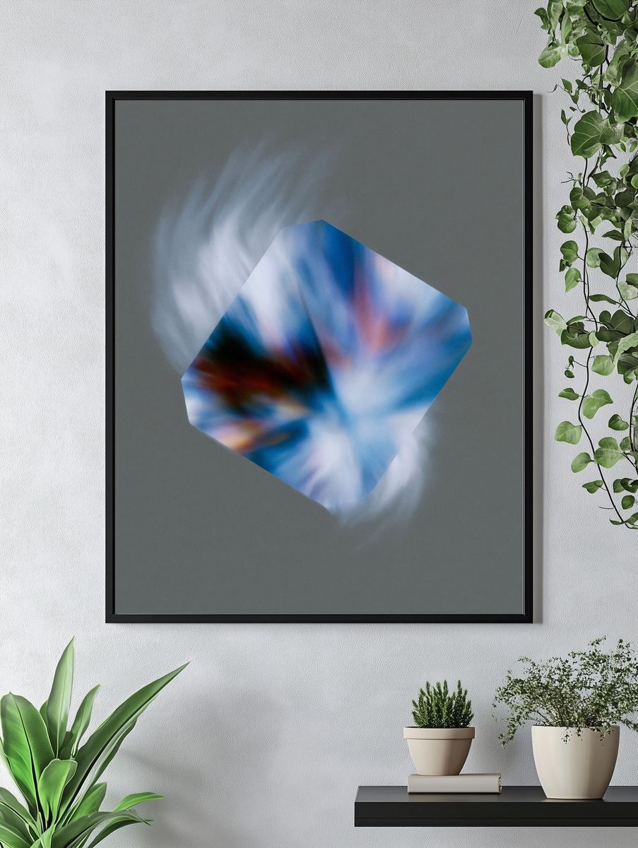 Prismatic Blur Abstract Poster. — room view 4