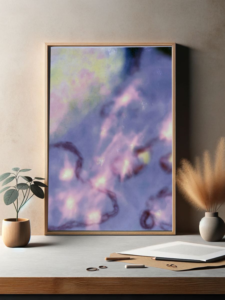 Pastel Cloudscape Abstract Print. — room view 2