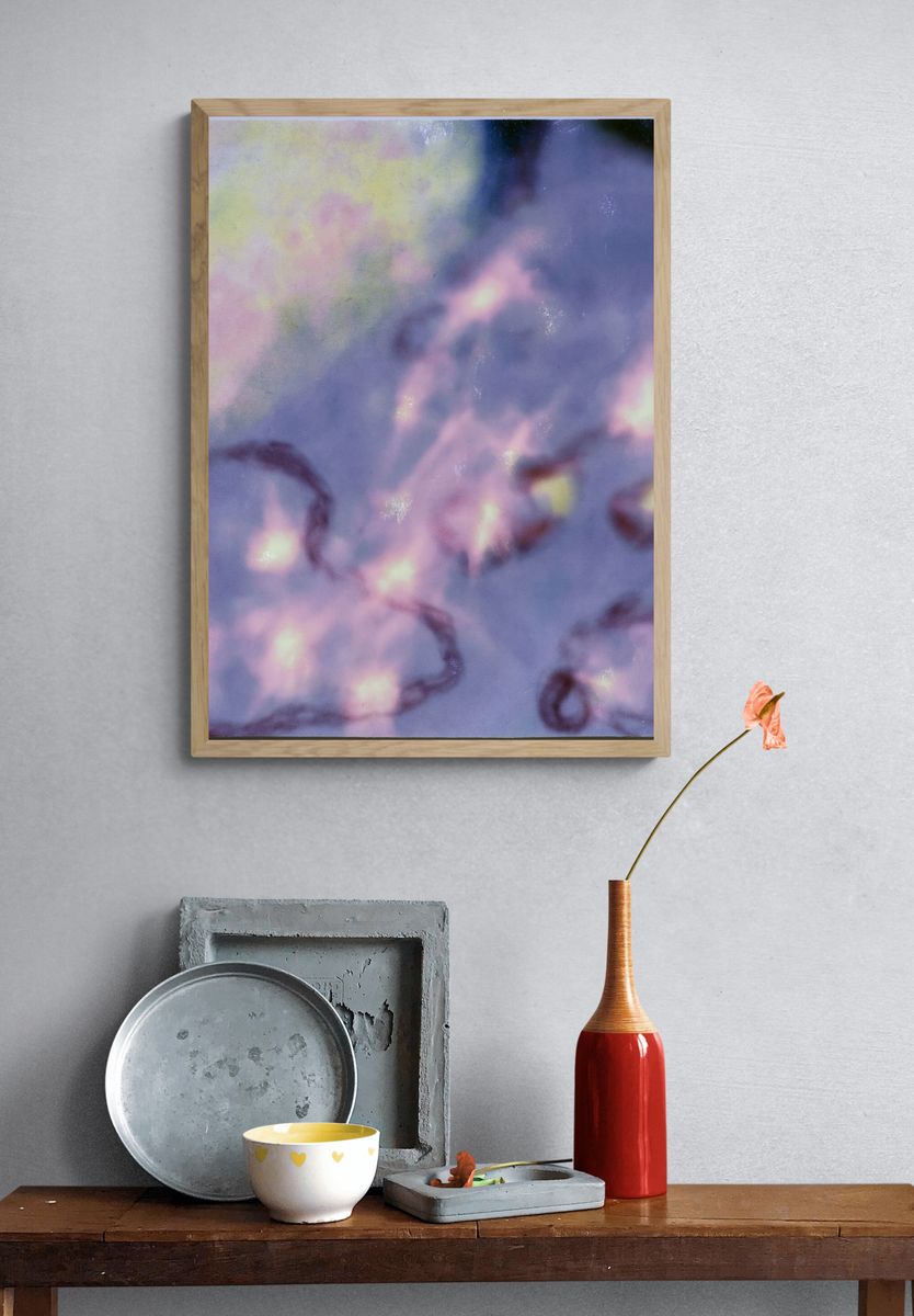 Pastel Cloudscape Abstract Print. — room view 3
