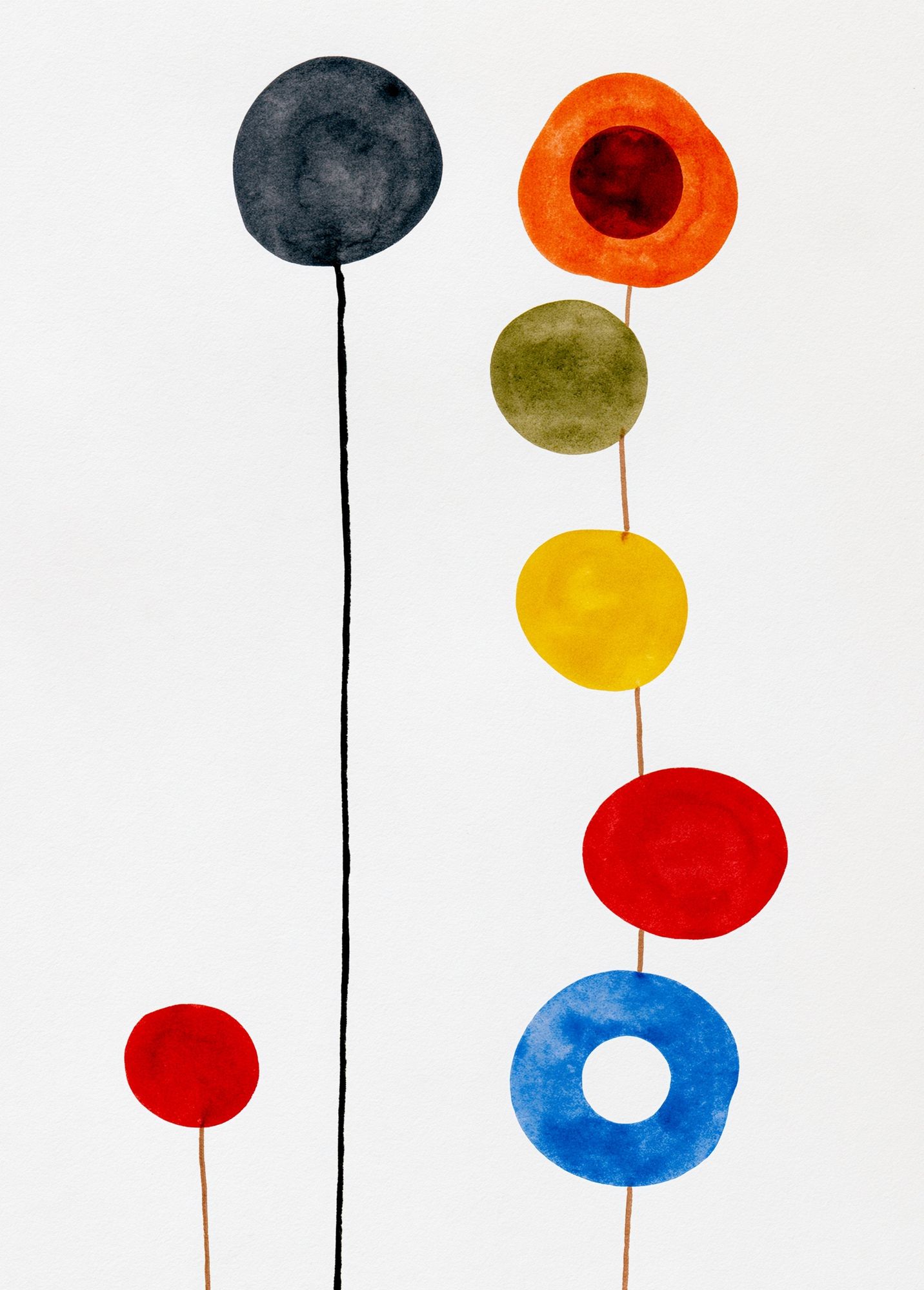 Modern Color Dots Abstract Poster. poster — abstract art