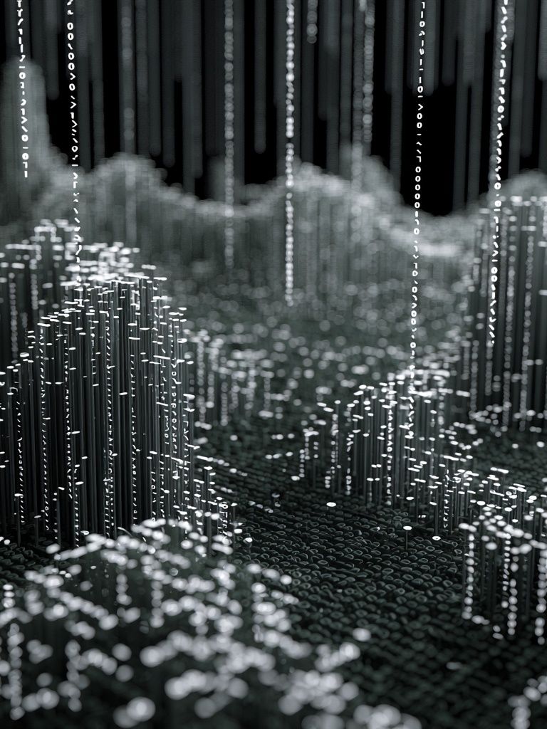 Digital Matrix Landscape Poster. poster detail