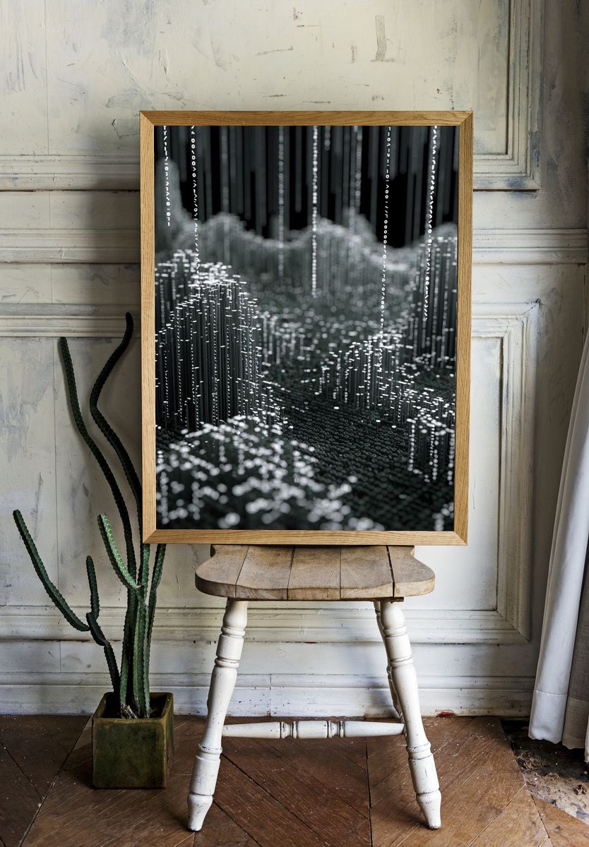 Digital Matrix Landscape Poster. room preview