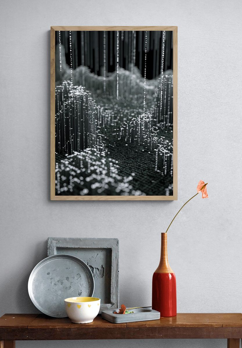 Digital Matrix Landscape Poster. — room view 3