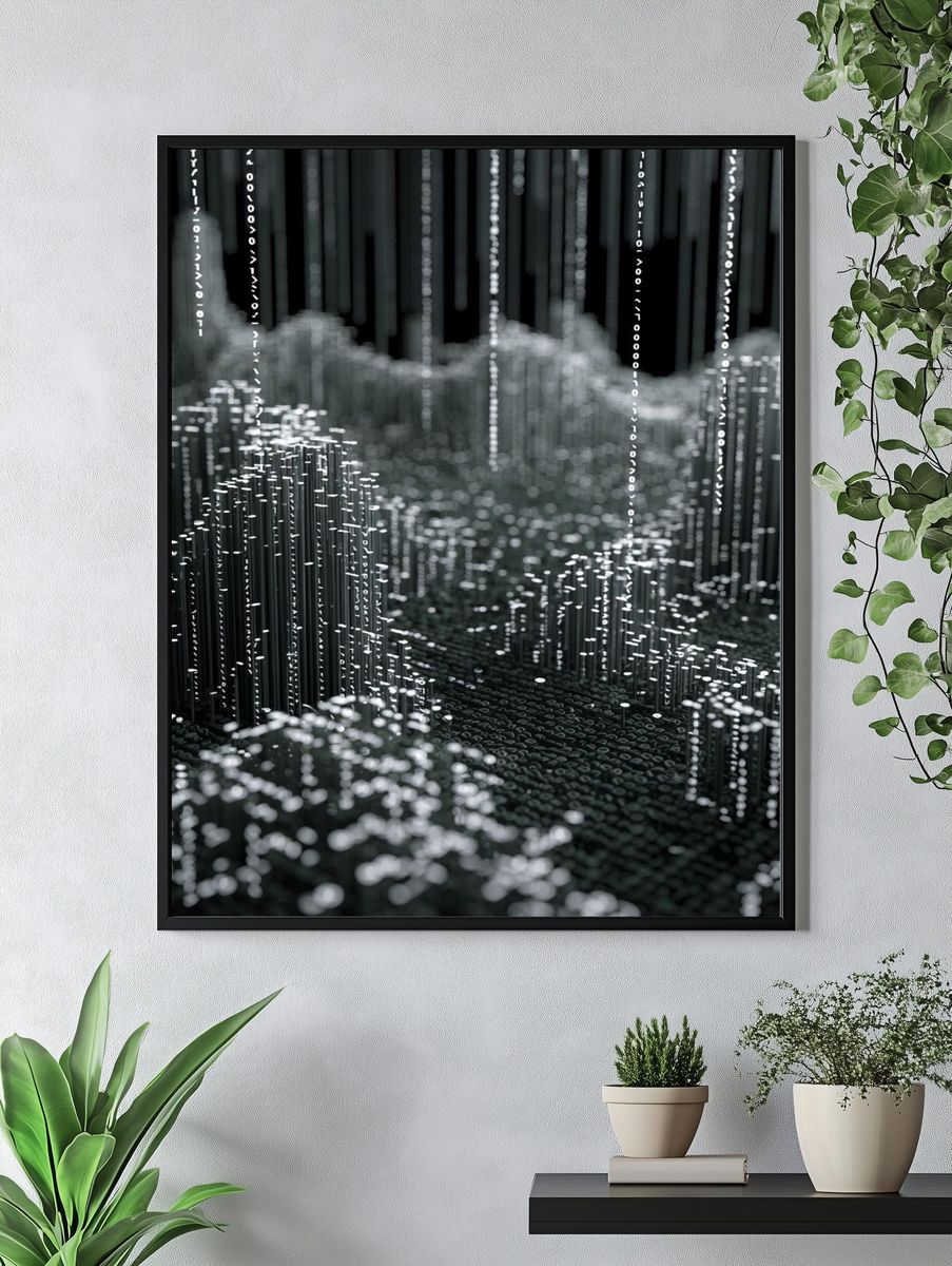 Digital Matrix Landscape Poster. — room view 4