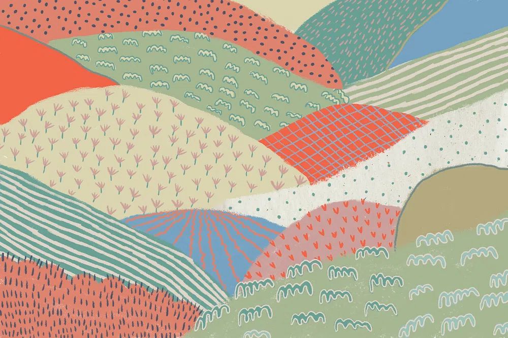 Abstract landscape background illustration. poster — abstract art