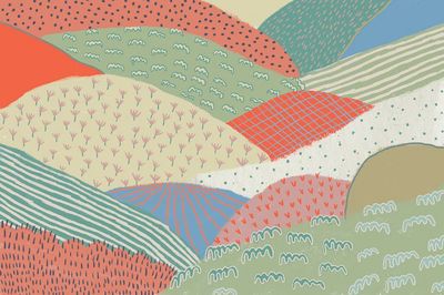 Abstract landscape background illustration.