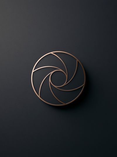 Copper Spiral Abstract Poster. poster