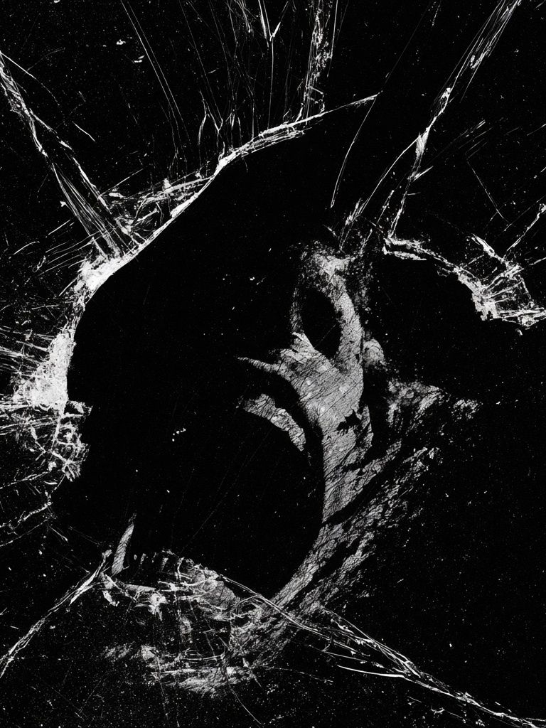 Cracked Glass Abstract Poster. poster — abstract art