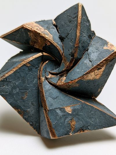 Geometric Stone Sculpture Abstract Poster. poster